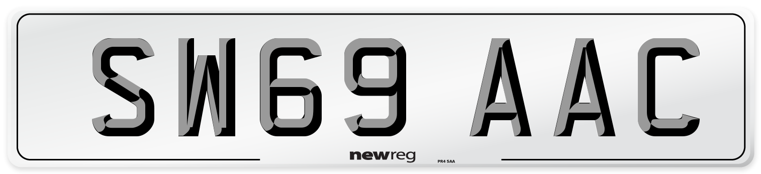 SW69 AAC Number Plate from New Reg
